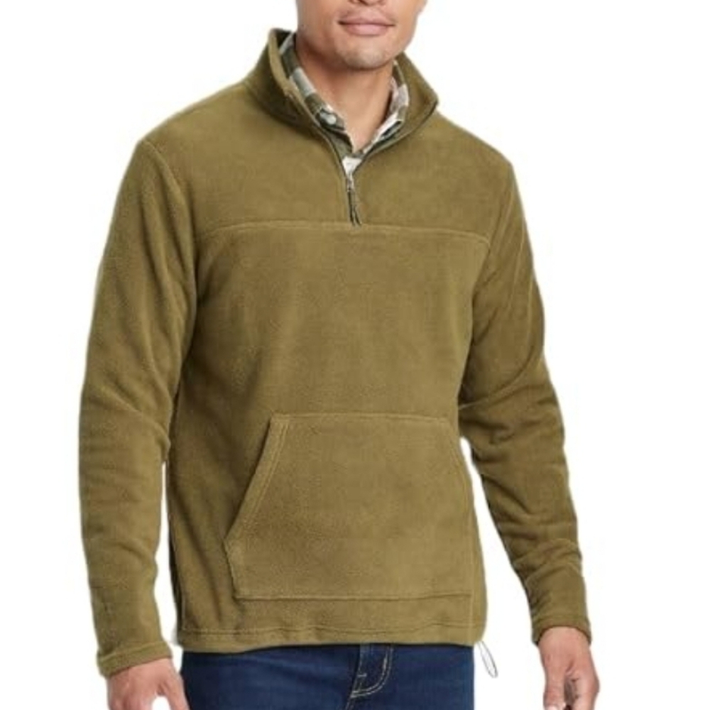 Goodfellow & Co Olive Green Quarter-Zip Fleece Pullover